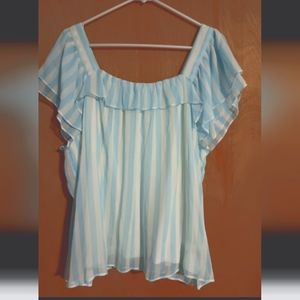 Lauren Conrad Baby Blue Blouse